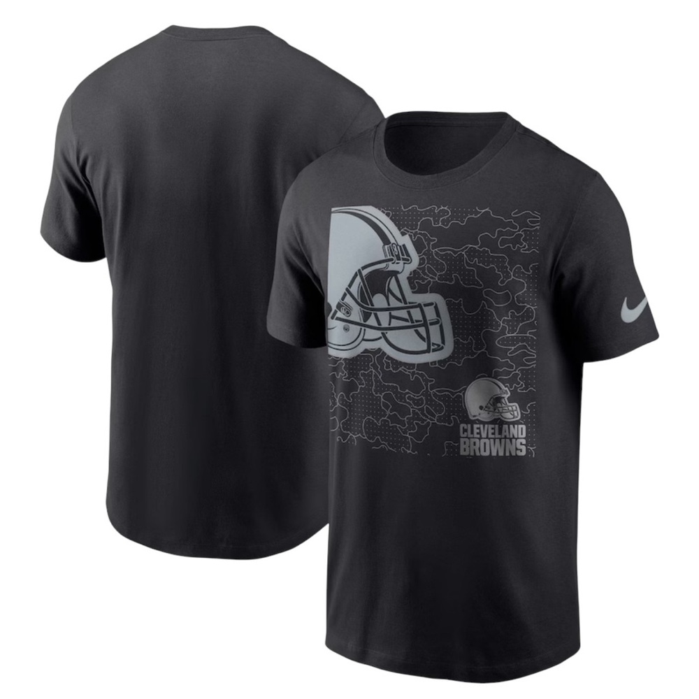 Men’s Nike Cleveland Browns black reflective tshirt size Large. GUC.‎